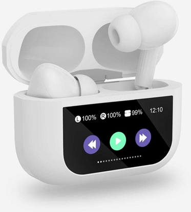 Изображение Suchawki Joyroom PLATINET TWS EAERPHONES TOUCH DISPLAY SUCHAWKI BEZPRZEWODOWE DOUSZNE BLUETOOTH 5.4 300MAH ANC WHITE [46177]