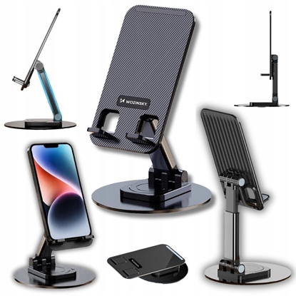 Picture of Podstawka Wozinsky Podstawka Wozinsky WPT-K393 stabilna podstawka stojak pod telefon tablet - czarna