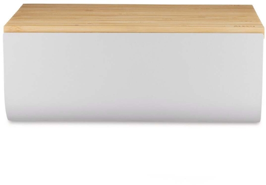 Picture of Pojemnik na chleb Alessi BG03 WG Mattina, stalowe drewno bambusowe, ciepy szary