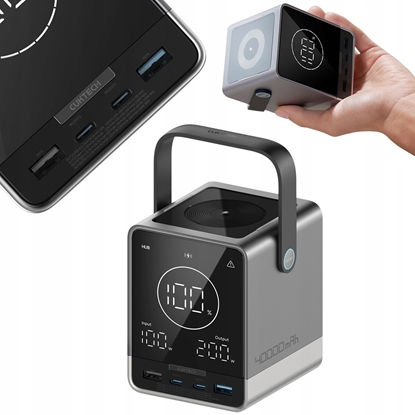 Picture of Powerbank Cuktech Powerbank Cuktech 300W 40000mAh z adowaniem bezprzewodowym 2x USB-C + 2x USB-A - czarny