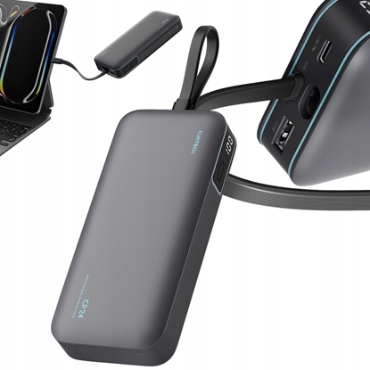 Attēls no Powerbank Cuktech Powerbank Cuktech LPB200N 40W 20000mAh ze zintegrowanym kablem - szary