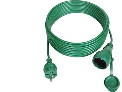 Attēls no Przeduacz ogrodowy do lampek choinkowych 1 gniazdo 230V 10A bez uziemienia IP44 zielony 10m