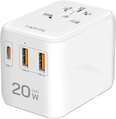 Изображение Przetwornica LogiLink LogiLink PA0356 adapter zasilajcy/ inwentor Wewntrzna 20 W Biay