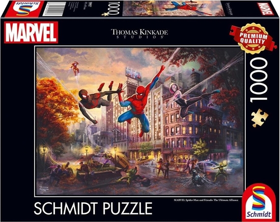 Изображение Schmidt Spiele Puzzle PQ 1000 Thomas Kinkade Spider-Man i Przyjac