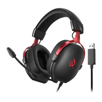 Изображение QCY Heroad VN200 gaming headphones (black and red)