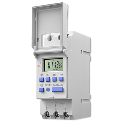 Attēls no Elektronisks taimeris DIN sliedei ar iebūvētu bateriju | 7 dienu grafiks | 16 programmas | 16A