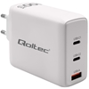 Изображение Qoltec GaN 100W charger| 5-20V | 1.5-5A | 2 x USB-C PD | 1x USB QC 3.0 | White