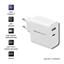 Picture of Qoltec lādētājs | 45W | 5-20V | 2.4-3A | USB tips C + USB tips A