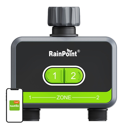 Attēls no RainPoint 2-zone irrigation controller with app