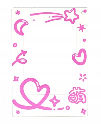Изображение Ramka LoveInstant Ramka Na Magnes Lodówk Do Zdj Instax Mini 99 41 12 40 11 Evo Liplay Link / Róowe Serca