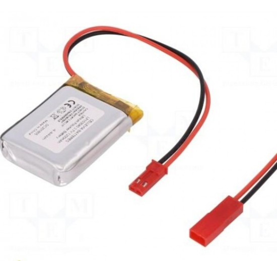 Изображение Re-battery: Li-Po; 3.7V; 1200mAh; cables; 10x30x40mm