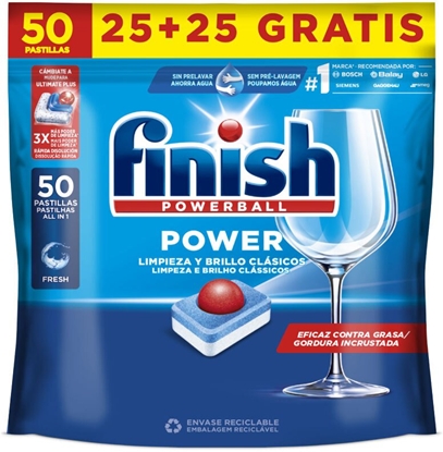 Attēls no Reckitt Benckiser BENC FINISH TABLETKI  50szt (25+25 gr) POWER REGU&