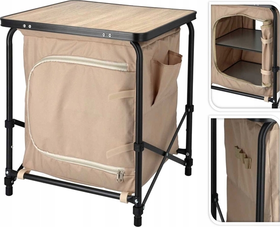 Изображение Redcliffs Stolik kempingowy z materiaowym organizerem,