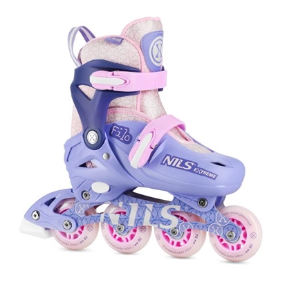 Picture of Regulējamas skrituļslidas NA13102 IN-LINE SKATES  FILO VIOLET SIZE M(34-37) NILS EXTREME