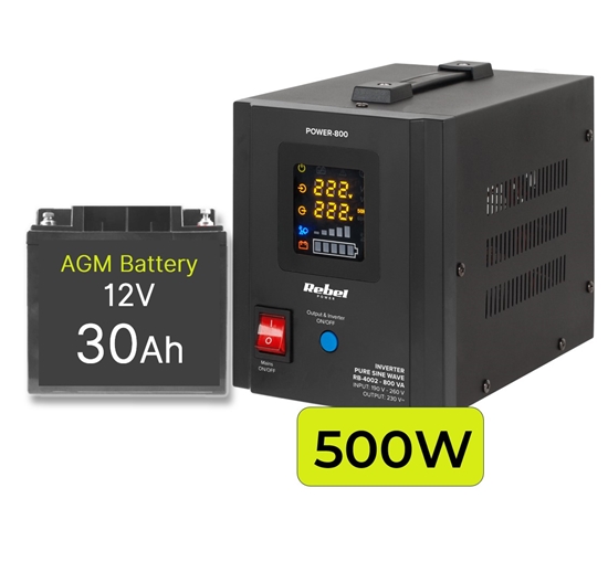 Picture of Rezerves Elektropadeves Komplekts Apkures Sistēmai 500W + 12V 30Ah akumulators