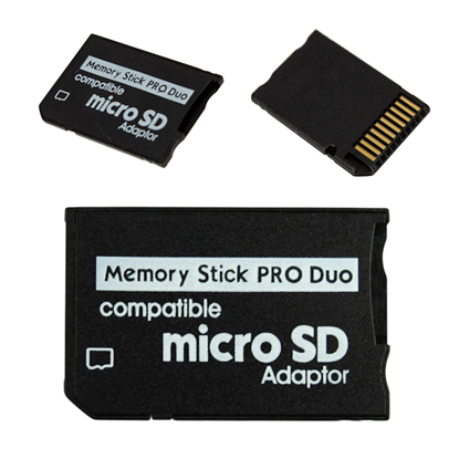 Attēls no Riff Memory Stick Pro Duo uz MicroSD SDHC TF kartes adaptera pārveidotājs priekš PSP 1000 2000 3000 un Sony foto/video kameras