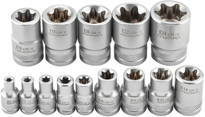 Изображение Rockforce Zestaw gowic o profilu E 15el.1/4", 3/8" i 1/2"