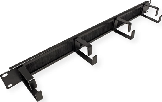 Picture of Roline 19" Cable Management 1 UH with Brush Seal, 4 Metal rings (G-Type), black