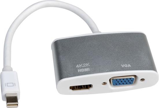 Picture of Roline Adapter, Mini DisplayPort - HDMI/VGA, Mini DP M - HDMI/VGA F