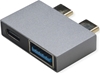 Picture of Roline Adapter, USB 3.2 Gen 2, 2x USB Type C - 1x USB A+ 1x USB C, M/F, silver