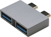 Picture of Roline Adapter, USB 3.2 Gen 2, 2x USB Type C - 2x USB A, M/F, silver
