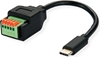 Picture of Roline Cable Adapter, USB Type-C Plug to Terminal Block 5 Pin (push button), 15 cm