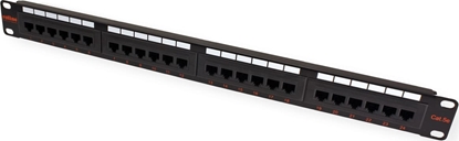 Attēls no Roline Cat.5e (Class D) 19" Patch Panel, 24 Ports, UTP, black
