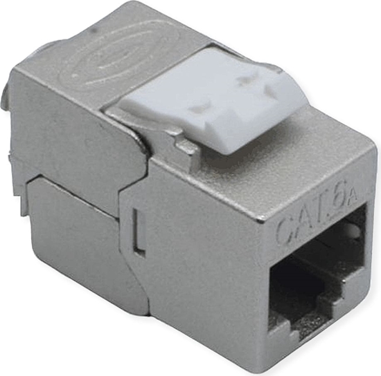 Picture of Roline Cat.6A (Class EA) Keystone, RJ-45, shielded, tool-free, GHMT, silver