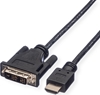Picture of Roline DVI Cable, DVI (18+1) - HDMI, M/M, black, 1 m