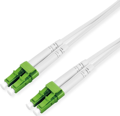 Attēls no Roline Fibre Optic Jumper Cable Duplex, 9/125µm, OS2, LC/LC, APC, Steel Armored, white, 10 m