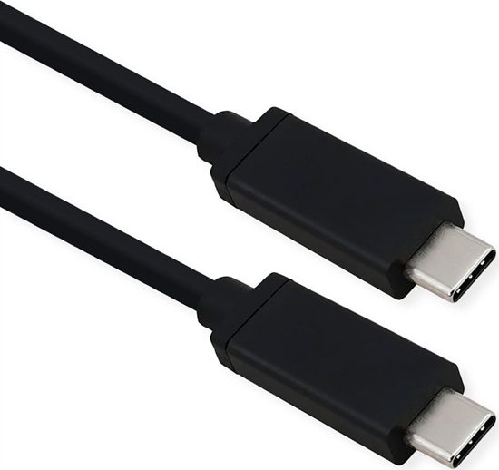 Picture of Roline USB4 Gen 3 Cable, PD (Power Delivery) 20V5A, with Emark, C-C, M/M, 40 Gbit/s, black, 0.8 m