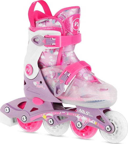 Изображение Rolki Nils Extreme NJ1025 YWOROLKI FLIPZY RÓOWE ROZM. XS(27-30) NILS FUN