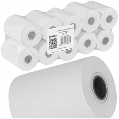 Изображение Rolki termiczne OFFICE PRODUCTS, 57mm x 20m, gr. 48 +/- 6, 10 szt., biae