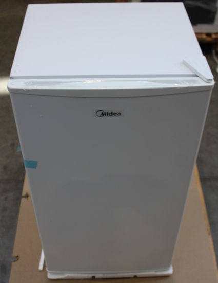 Picture of SALE OUT. Midea | Refrigerator | MDRD142FGE01 | Energy efficiency class E | Free standing | Larder | Height 86 cm | Fridge net capacity 93 L | 41 dB | White | SCRATCHED, BENT ON SIDE