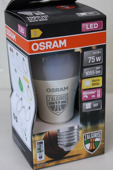 Picture of SALE OUT. Osram Žalgiris Edition E27 1055lm LED Lamp with Remote | E27 | 9.5 W | 2700K warm white, green | DAMAGED PACKAGING