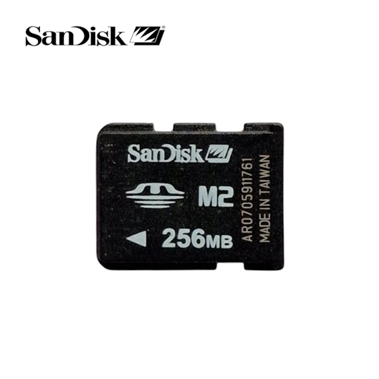Picture of SanDisk M2 Memory Stick Micro atmiņas karte 256 Mb lietota pārbaudīta formatēta Bulk