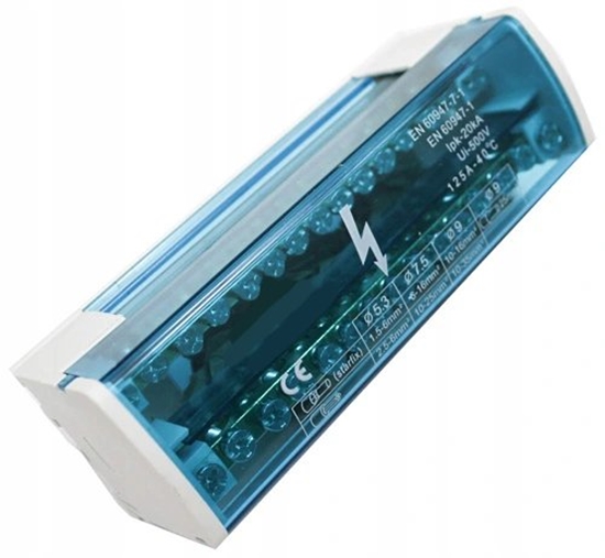 Picture of Schelinger Blok rozdzielczy 30 zacisków 2x15 (11x5.3mm + 2x7.5mm + 2x9.1mm)