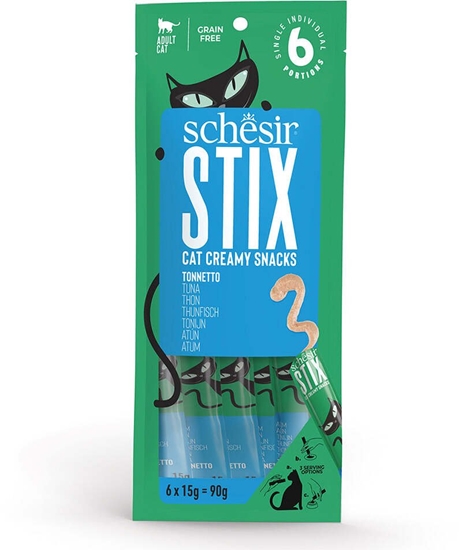 Picture of Schesir Stix, przysmak, dla kota, tuczyk, 6x15 g, saszetka