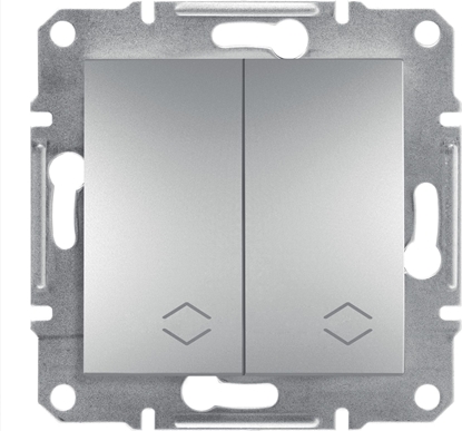 Picture of Schneider Electric cznik podwójny schodowy Asfora bez ramki aluminium (EPH0600161)