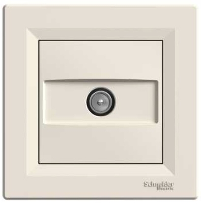 Attēls no Schneider Electric Gniazdo antenowe ASFORA TV kocowe 1dB kremowe - EPH3200123