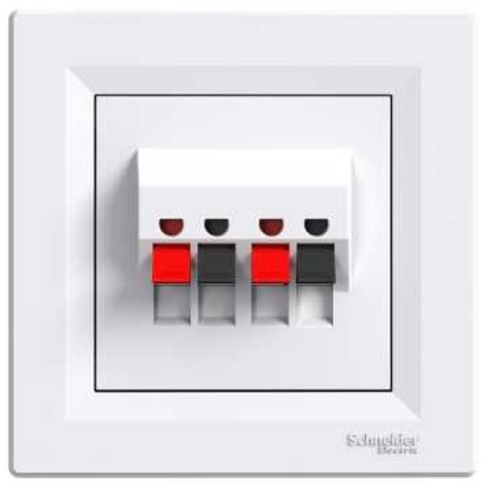 Picture of Schneider Electric Gniazdo gonikowe podwójne ASFORA z ramk biae - EPH5700121