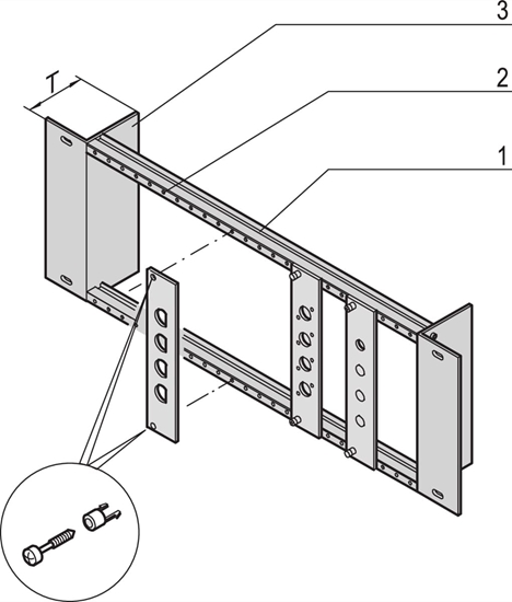 Изображение Schroff 19" Module Support Without strain Relief