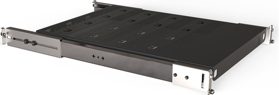Picture of Schroff 19" Telescopic Shelf for Varistar, Novastar, Eurorack, 70 kg, RAL 7021, 553W 700D