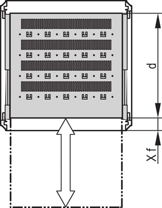 Attēls no Schroff 19" Telescopic Shelf for Varistar, Novastar, Eurorack, 70 kg, RAL 7021, 553W 900D