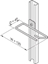Изображение Schroff Cable Eye for C-Rail, Steel, 120 x 45 mm