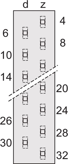 Изображение Schroff Connector Type H, EN 60603, DIN 41612, Male, 15 Contacts, Pin Length 2.9 mm