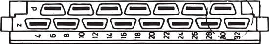 Picture of Schroff Connector Type H, EN 60603, DIN 41612, Male, 15 Contacts, Pin Length 3.0 mm