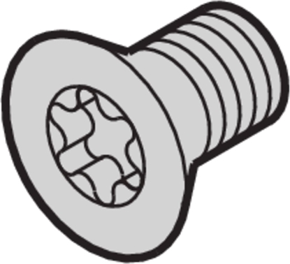 Attēls no Schroff Countersunk Screw, Torx M4x5, Steel Zinc Plated