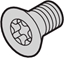 Picture of Schroff Countersunk Screw, Torx M5x12 mm, Steel, Zinc Plated, 4pcs