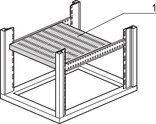 Picture of Schroff Eurorack Shelf, Stationary, for Universal Frame,  600W 500D